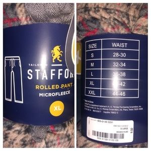 Men's rolled pants microfleece pajama bottoms